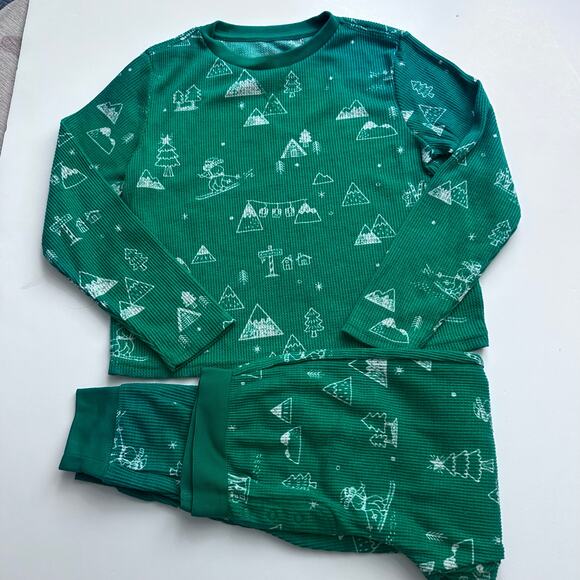 Wonder Shop Ski Scene Thermal Pajamas Size medium  8 - Picture 4 of 8